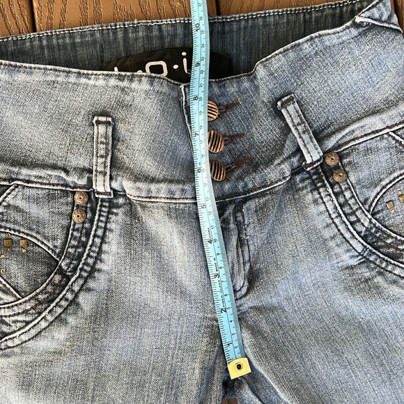 LOi wide waist button/zip skinny jeans made in Columbia SZ 10/Juniors 5 USA - Picture 11 of 14